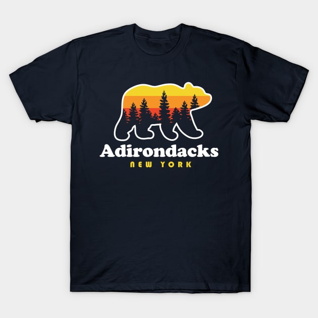 Adirondacks New York Bear T-Shirt by PodDesignShop